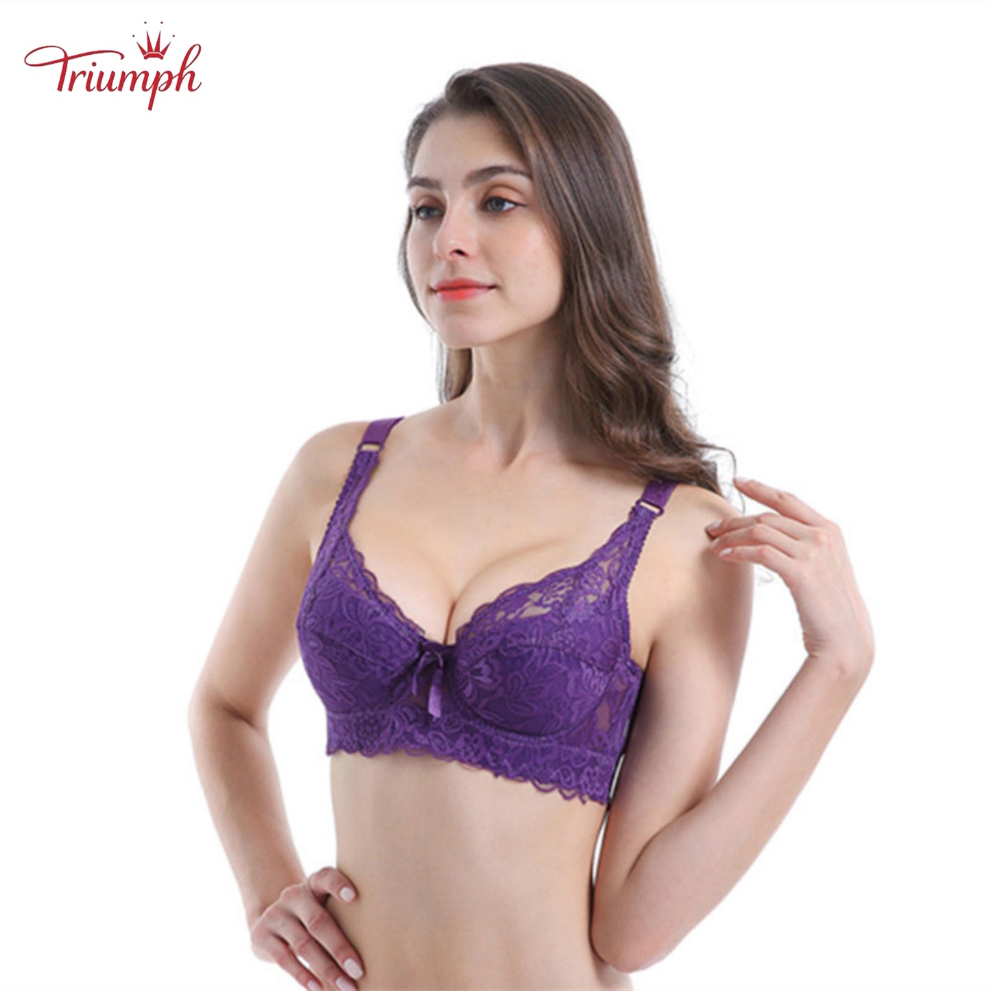 Triumph - Ingyenes Kiszállítás,3 Csomagos Csipkés Push-Up Melltartó,Kényelmes és Légáteresztő