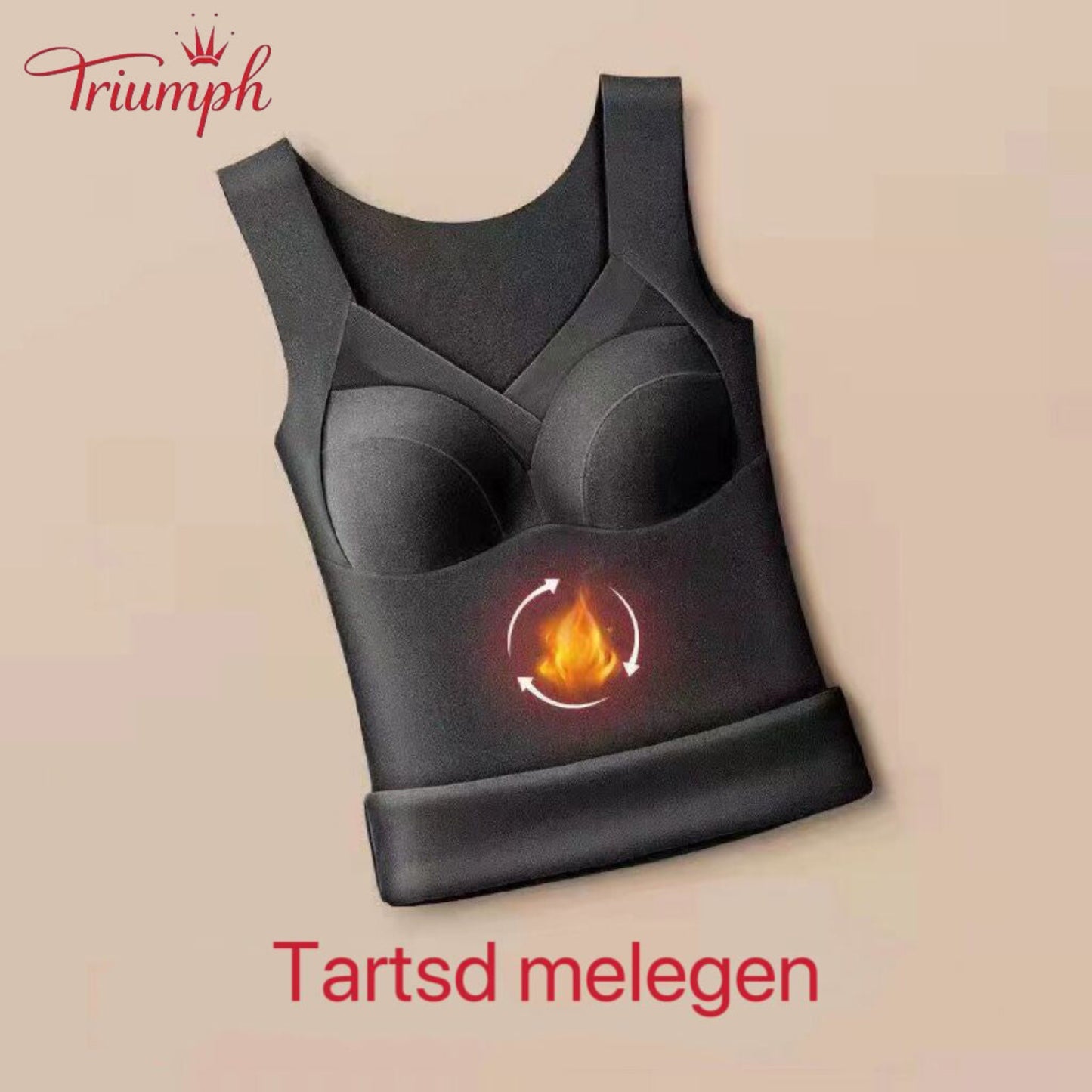 Triumph – 3 Csomagos Termál Fehérnemű, Plusz Bársony, Melegen Tart, Szuper Rugalmas, Mellkaspárnával