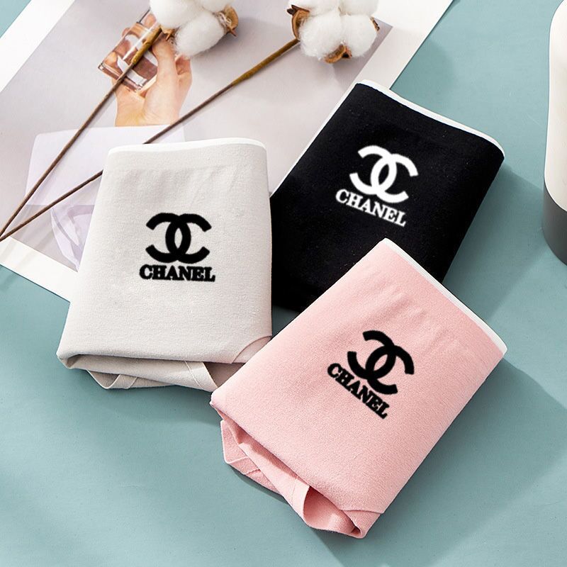 "CHANEL" 2 Csomag Tiszta Pamut Antibakteriális Női Szexi Fehérnemű, Fenékig Légáteresztő Női Fehérnemű