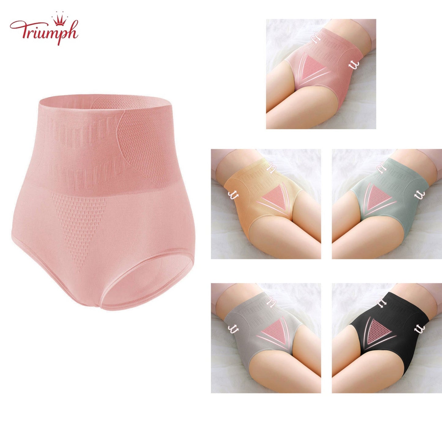 "Triumph" 5 Csomagos Thermal Tummy Shaper női Alsónadrág, Ultra Firm Mid Rise Alsónadrág