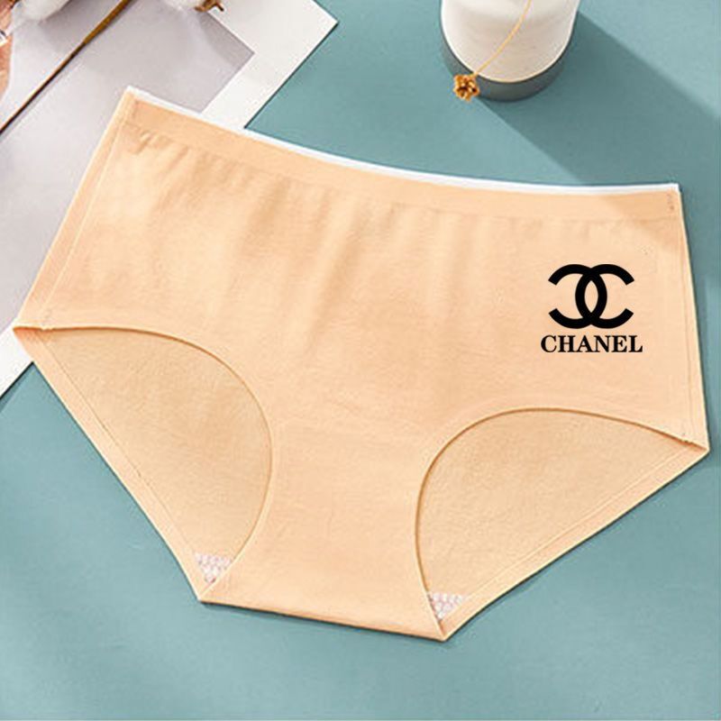 "CHANEL" 2 Csomag Tiszta Pamut Antibakteriális Női Szexi Fehérnemű, Fenékig Légáteresztő Női Fehérnemű