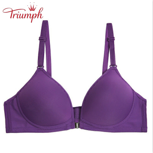 Triumph-Bra 3 Csomag, Elülső Gombos Melltartó, Vezeték Nélküli Melltartó, Szexi, Kényelmes, Nyommentes, Push Up