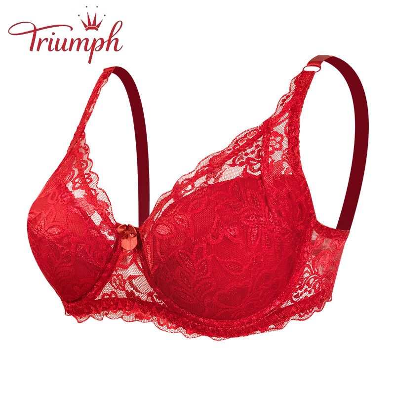 Triumph - Ingyenes Kiszállítás,Melltartó 3 Csomag, Triumph új Szexi, Nagyméretű Csipkés Push Up Melltartó