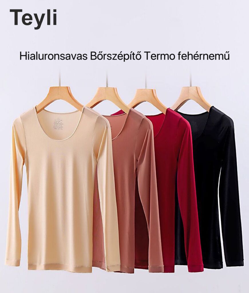 Teyli - 3-as Készlet Őszi-téli Termo Fehérnemű,Hialuronsavat Tartalmaz a Bőrszépítés érdekében,Rendkívül Elasztikus, Könnyű, Tudományos és Műszaki Termo Fehérnemű