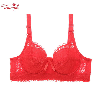 Triumph - Ingyenes Kiszállítás，3 Csomagos Csipkés Push-Up Melltartó，Kényelmes és Légáteresztő