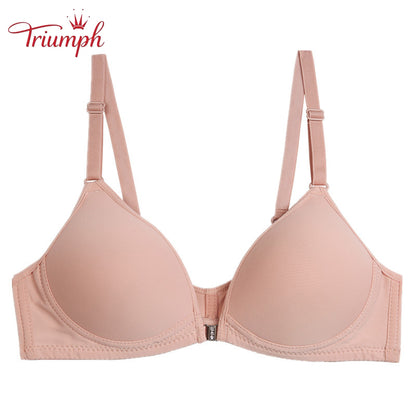 Triumph-Bra 3 Csomag, Elülső Gombos Melltartó, Vezeték Nélküli Melltartó, Szexi, Kényelmes, Nyommentes, Push Up