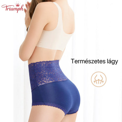 Triumph - Ingyenes Kiszállítás，4 Csomagos Magas Derekú V-alakú Csipke Bugyi，Kényelmes, Puha