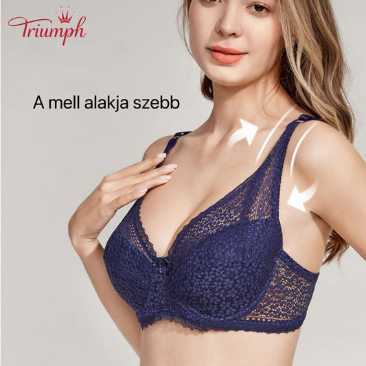 Triumph - Ingyenes Kiszállítás，3 Csomagos Szexi Csipkés Push-Up Melltartók，Vékony és könnyű. Kényelmes. Légáteresztő