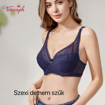 Triumph - Ingyenes Kiszállítás，3 Csomagos Szexi Csipkés Push-Up Melltartók，Vékony és könnyű. Kényelmes. Légáteresztő