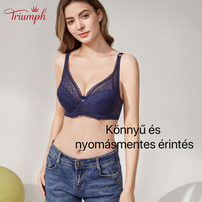 Triumph - Ingyenes Kiszállítás，3 Csomagos Szexi Csipkés Push-Up Melltartók，Vékony és könnyű. Kényelmes. Légáteresztő