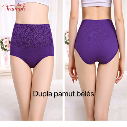 Triumph - Ingyenes Szállítás，4 csomag Kényelmes Fehérnemű，Csipke Mintás Felület，Kétrétegű Pamut lépésbetét