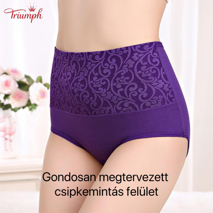 Triumph - Ingyenes Szállítás，4 csomag Kényelmes Fehérnemű，Csipke Mintás Felület，Kétrétegű Pamut lépésbetét