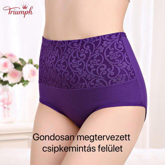 Triumph - Ingyenes Szállítás，4 csomag Kényelmes Fehérnemű，Csipke Mintás Felület，Kétrétegű Pamut lépésbetét