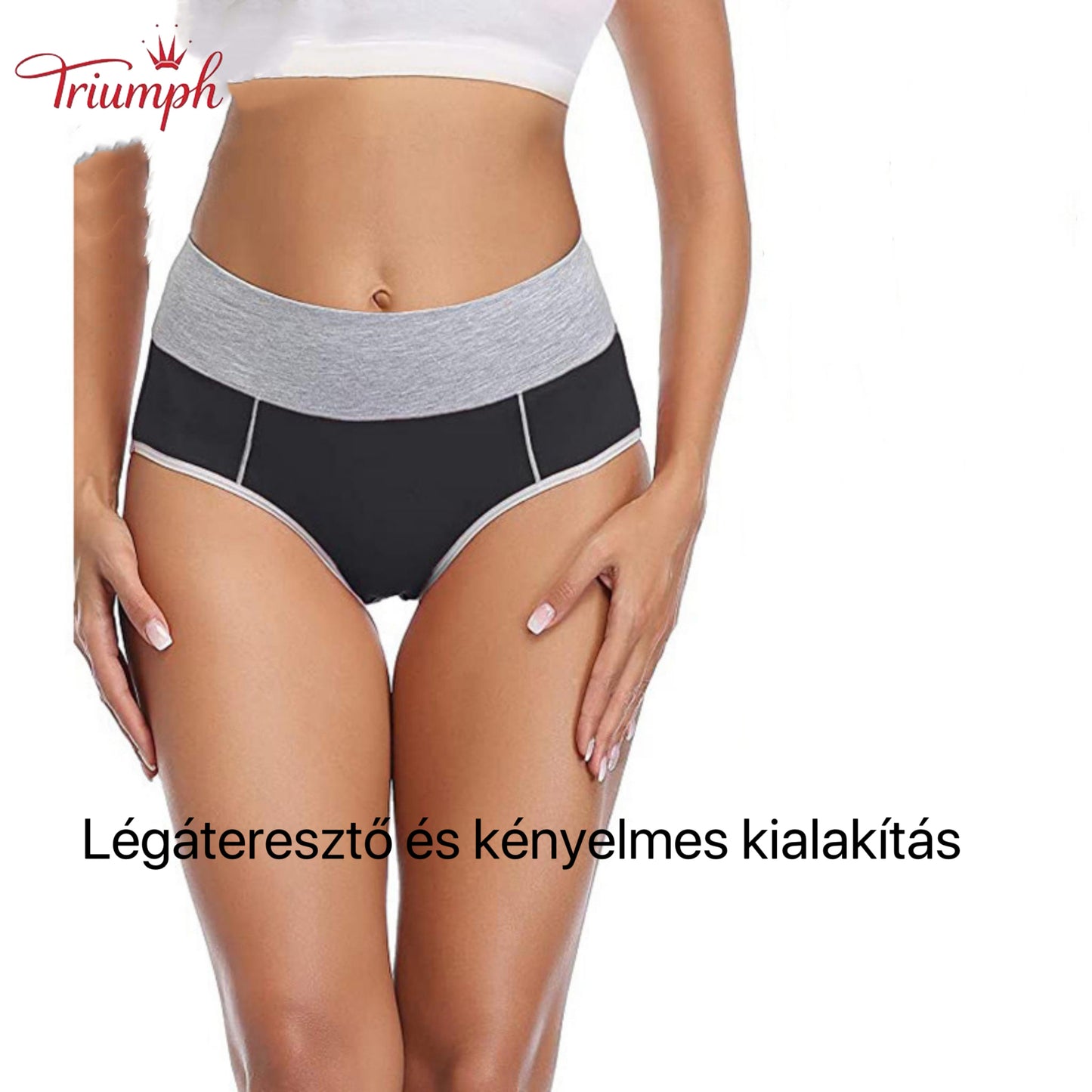 Triumph -4 Részes Női Fehérnemű Szett，Magas Elasztikus Derékpánt，Alkalmas 40-110 KG
