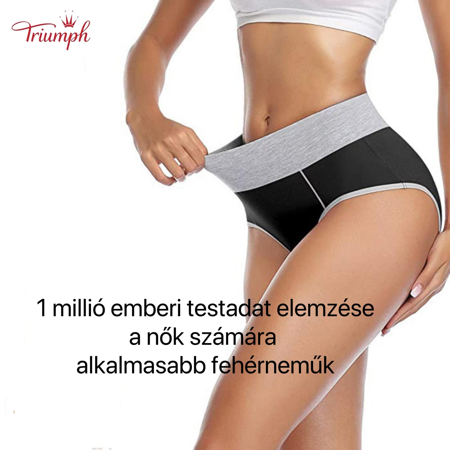 Triumph -4 Részes Női Fehérnemű Szett，Magas Elasztikus Derékpánt，Alkalmas 40-110 KG