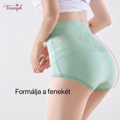 Triumph - Ingyenes Szállítás. 4-es Készlet. Magas Derekú, Minőségi Csipkebugyi. Kényelmes és Puha