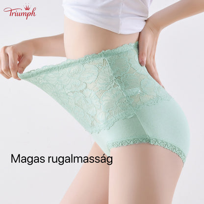 Triumph - Ingyenes Szállítás. 4-es Készlet. Magas Derekú, Minőségi Csipkebugyi. Kényelmes és Puha