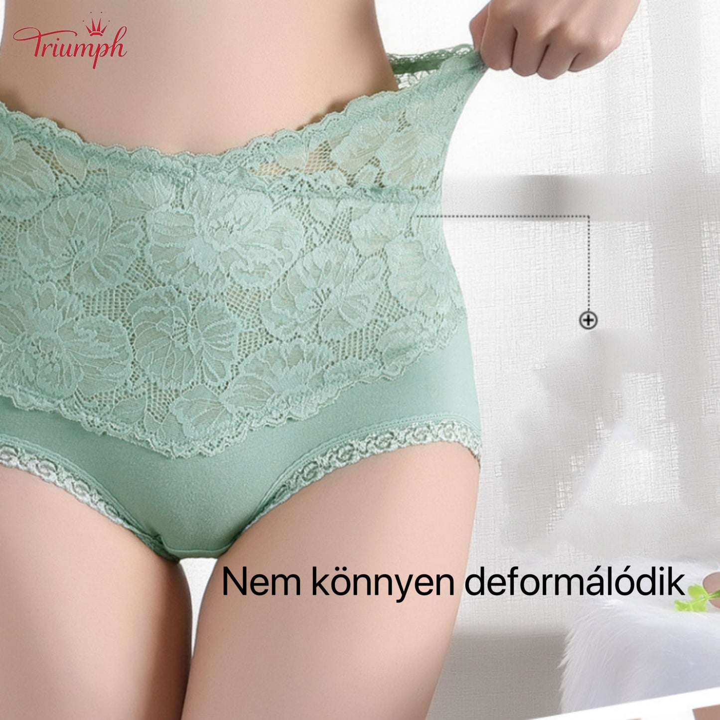 Triumph - Ingyenes Szállítás. 4-es Készlet. Magas Derekú, Minőségi Csipkebugyi. Kényelmes és Puha