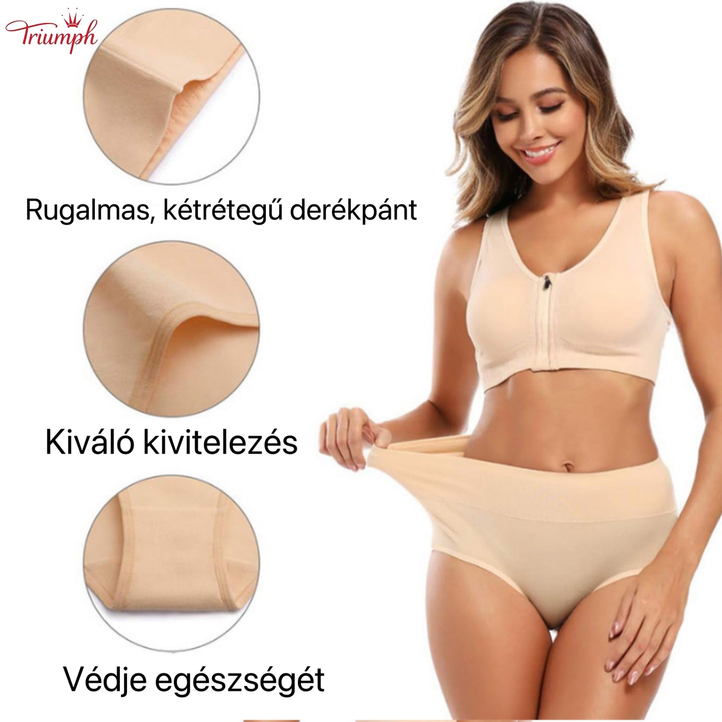 Triumph – 4 db Pamut Alsónemű Készlet, Ingyenes Kiszállítás, Hasszabályozás, Fenékemelés