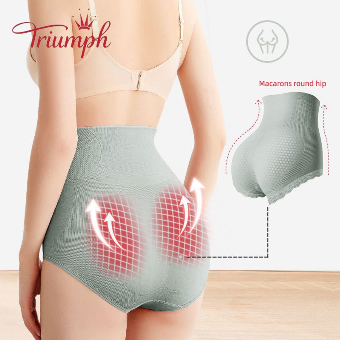 "Triumph" 5 Csomagos Thermal Tummy Shaper női Alsónadrág, Ultra Firm Mid Rise Alsónadrág