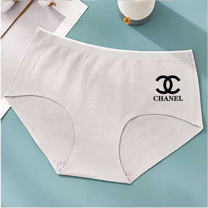 "CHANEL" 2 Csomag Tiszta Pamut Antibakteriális Női Szexi Fehérnemű, Fenékig Légáteresztő Női Fehérnemű