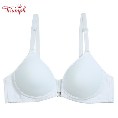 Triumph-Bra 3 Csomag, Elülső Gombos Melltartó, Vezeték Nélküli Melltartó, Szexi, Kényelmes, Nyommentes, Push Up
