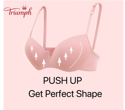Triumph Női Szivacsos Melltartó, 3 Csomagos Push-up Melltartó, Légáteresztő, Könnyű