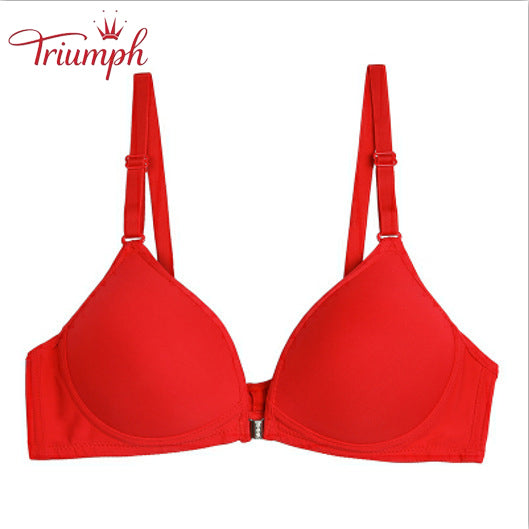 Triumph-Bra 3 Csomag, Elülső Gombos Melltartó, Vezeték Nélküli Melltartó, Szexi, Kényelmes, Nyommentes, Push Up