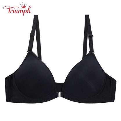 Triumph-Bra 3 Csomag, Elülső Gombos Melltartó, Vezeték Nélküli Melltartó, Szexi, Kényelmes, Nyommentes, Push Up