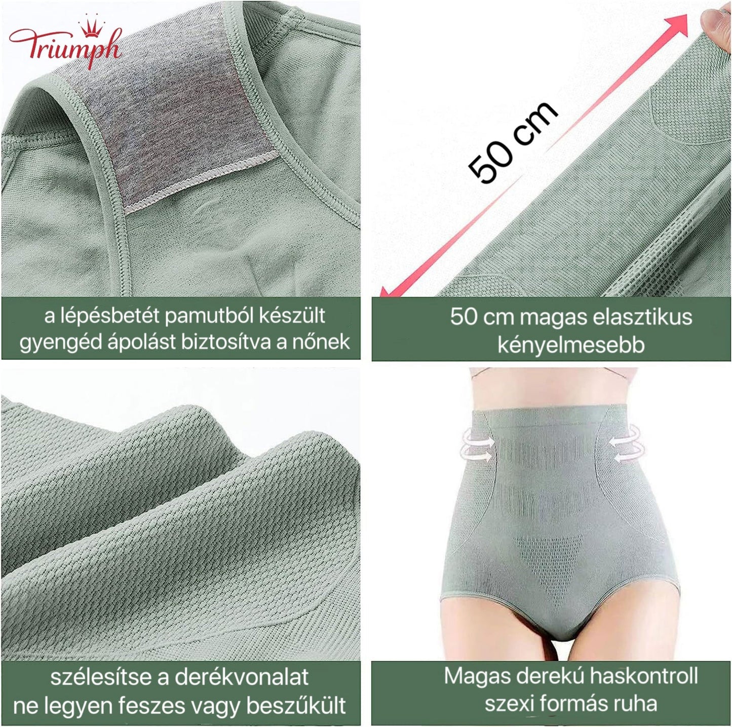 "Triumph" 5 Csomagos Thermal Tummy Shaper női Alsónadrág, Ultra Firm Mid Rise Alsónadrág
