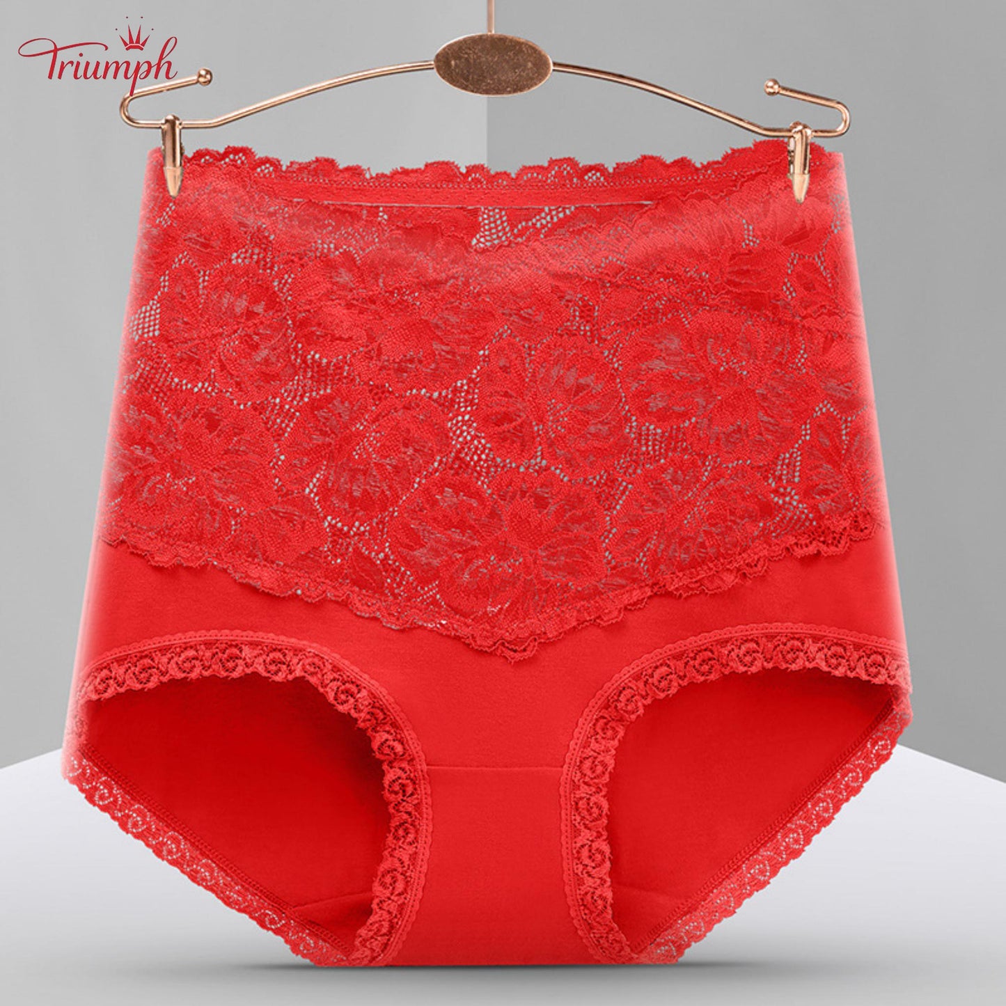 Triumph - Ingyenes Szállítás. 4-es Készlet. Magas Derekú, Minőségi Csipkebugyi. Kényelmes és Puha