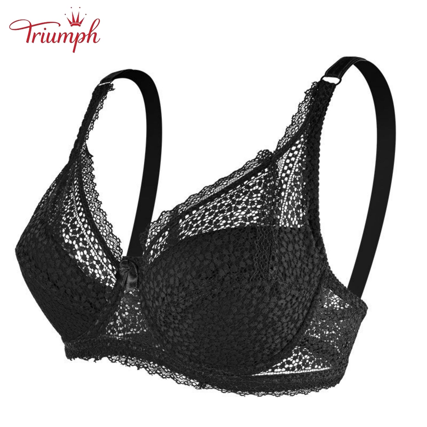 Triumph - Ingyenes Kiszállítás，3 Csomagos Szexi Csipkés Push-Up Melltartók，Vékony és könnyű. Kényelmes. Légáteresztő