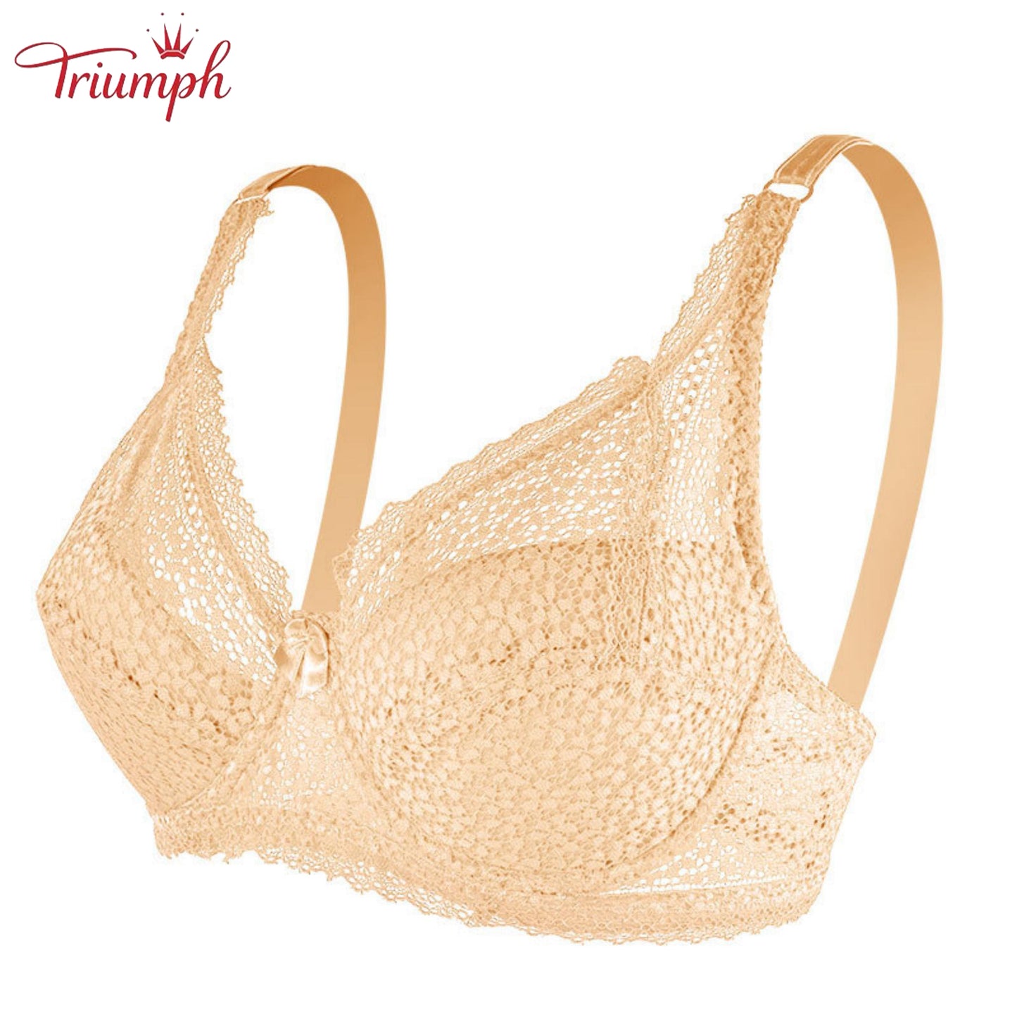 Triumph - Ingyenes Kiszállítás，3 Csomagos Szexi Csipkés Push-Up Melltartók，Vékony és könnyű. Kényelmes. Légáteresztő