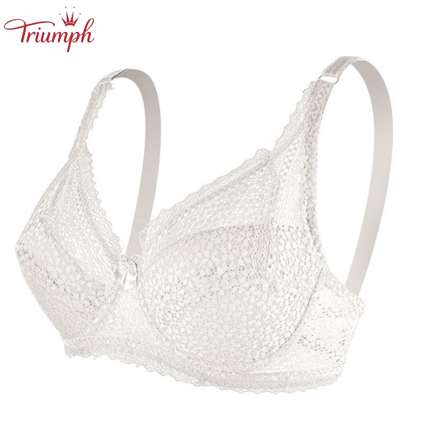 Triumph - Ingyenes Kiszállítás，3 Csomagos Szexi Csipkés Push-Up Melltartók，Vékony és könnyű. Kényelmes. Légáteresztő