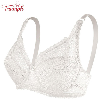 Triumph - Ingyenes Kiszállítás，3 Csomagos Szexi Csipkés Push-Up Melltartók，Vékony és könnyű. Kényelmes. Légáteresztő
