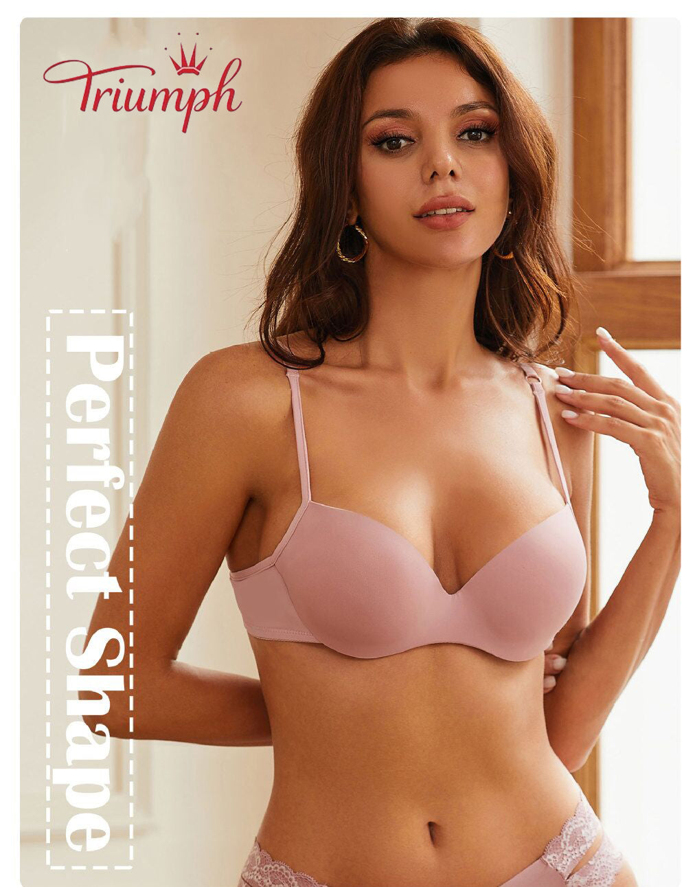 Triumph Női Szivacsos Melltartó, 3 Csomagos Push-up Melltartó, Légáteresztő, Könnyű