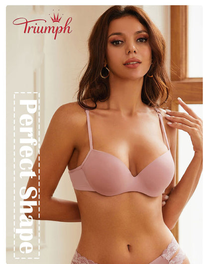 Triumph Női Szivacsos Melltartó, 3 Csomagos Push-up Melltartó, Légáteresztő, Könnyű