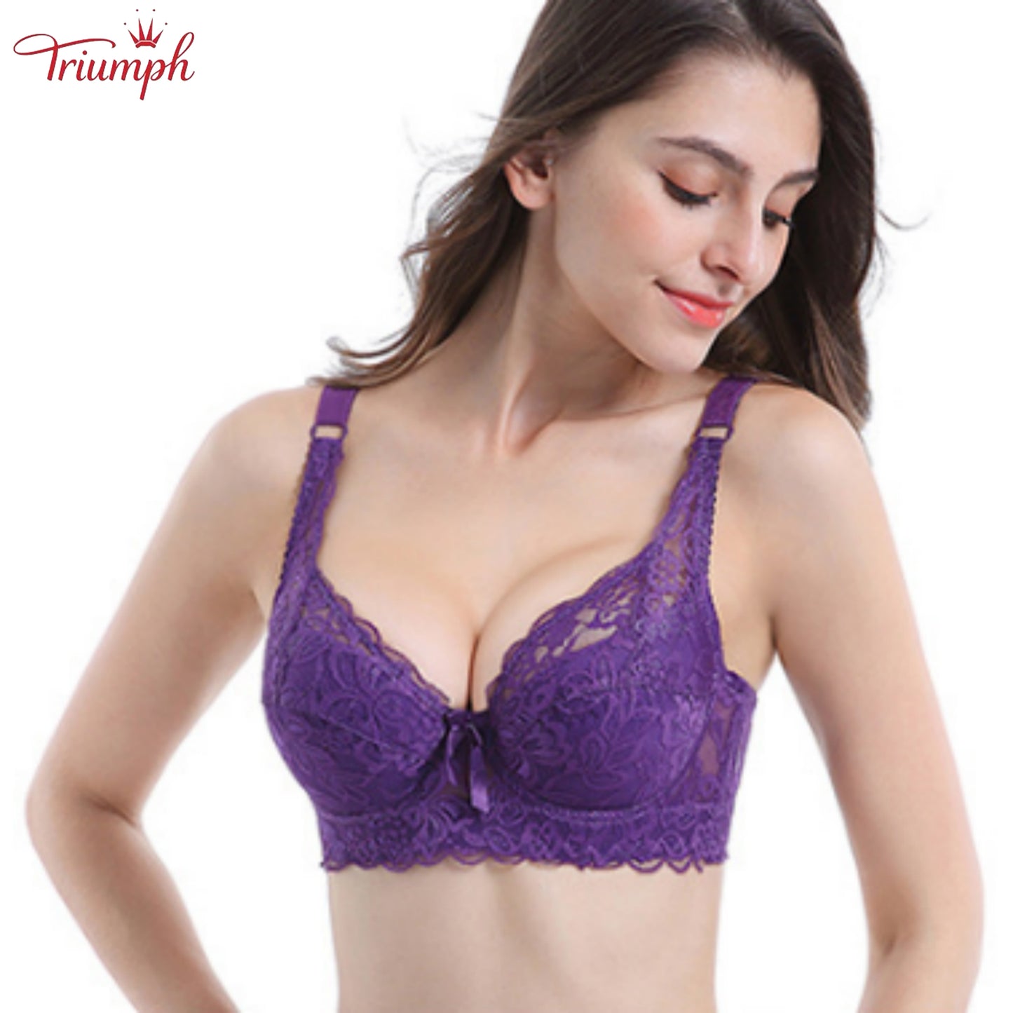 Triumph - Ingyenes Kiszállítás，3 Csomagos Csipkés Push-Up Melltartó，Kényelmes és Légáteresztő